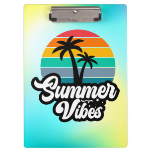 Sommer Stimmung mit Palmen Design Klemmbrett