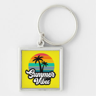 Sommer Stimmung mit Palmen Design Schlüsselanhänger
