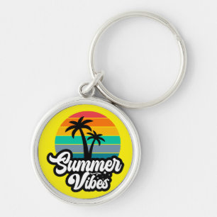 Sommer Stimmung mit Palmen Design Schlüsselanhänger