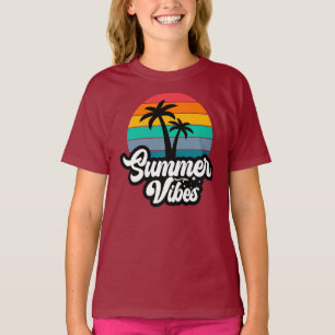 Sommer Stimmung mit Palmen Design T-Shirt