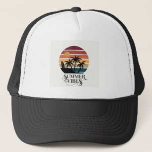Sommer Stimmung Palme Sonnenuntergang T-Shirt Desi Truckerkappe