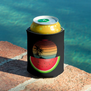 Sommer Stimmung Sonnenuntergang Wassermelone Dosenkühler