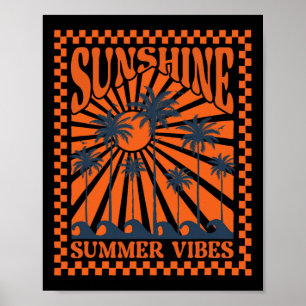 Sommer Stimmung, Sonnenuntergang Welle, Sonnensche Poster