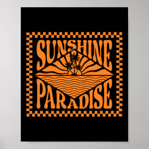 Sommer Stimmung Sonnenuntergang Welle Sonnenschein Poster