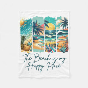 Sommer Stimmung Strandurlaub Der Strand ist mein g Fleecedecke