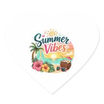Sommer Stimmung Tropischer Strand Aufkleber | Süße