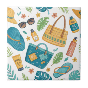 Sommer Strand Essentials Muster (1) Fliese
