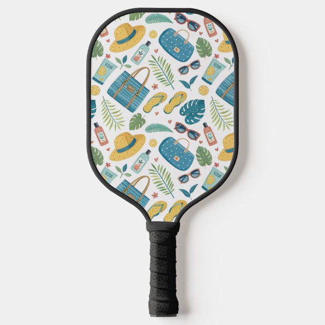 Sommer-Strand Essentials Muster (2) Pickleball Schläger (Vorderseite)