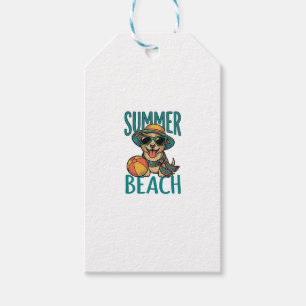 Sommer-Strand-Hund-Vintage-Sonnenbrille-Shirt-Desi Geschenkanhänger