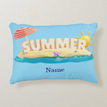 Sommer Strand Insel 3D Trendige Tropische Ferien