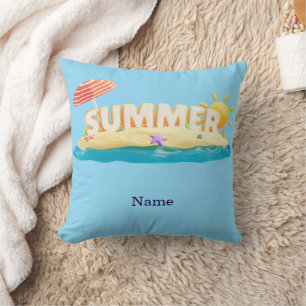 Sommer Strand Insel 3D Trendige Tropische Ferien Kissen