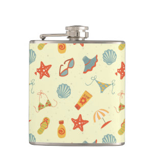 Sommer-Strand-Muster Flachmann