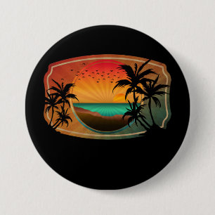 SOMMER STRAND NATUR VINTAGE BUTTON