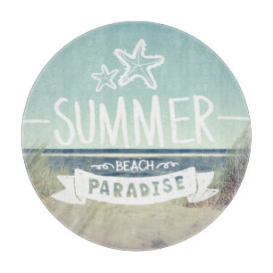 Sommer-Strand-Paradies Schneidebrett