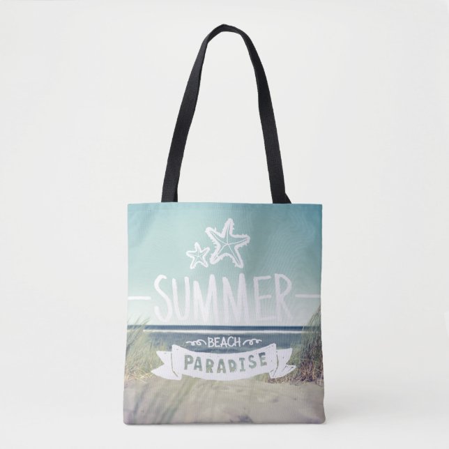 Sommer-Strand-Paradies Tasche (Vorderseite)