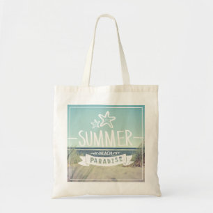 Sommer-Strand-Paradies Tragetasche