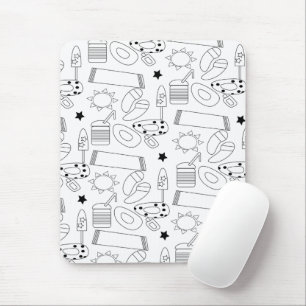 Sommer-Strand-Themen-Gliederungsmuster Mousepad