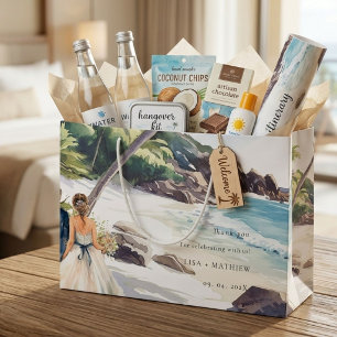 Sommer Strand Ziel Hochzeit Danke Große Geschenktüte