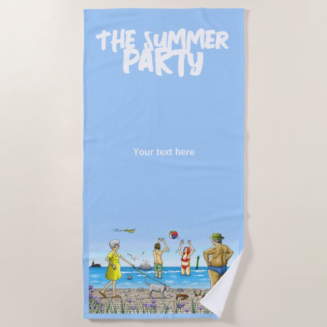 Sommer-Strandparty Strandtuch (Vorderseite)