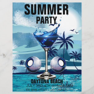 Sommer-Strandparty Werbe- und Marketingveranstaltu Flyer
