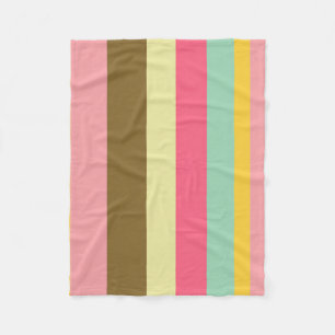Sommer-Streifen-Farbpalette-Design Fleecedecke