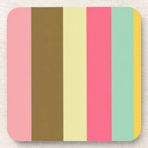 Sommer-Streifen-Farbpalette-Design Getränkeuntersetzer