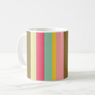 Sommer-Streifen-Farbpalette-Design Kaffeetasse
