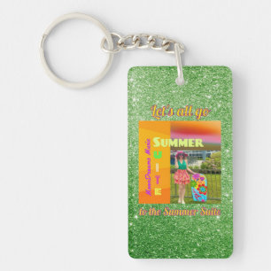 Sommer-Suite Grüner Hintergrund Schlüsselanhänger