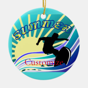 Sommer-Surf-Spaß Thunder_Cove Keramik Ornament