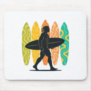 Sommer-Surfboarder-Welle-Surfen-Surfbrett-Strand-S Mousepad