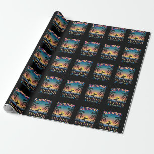 Sommer - Surfen ist das meiste Spaß beim Wrapping Geschenkpapier