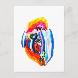 Sommer surfen postkarte