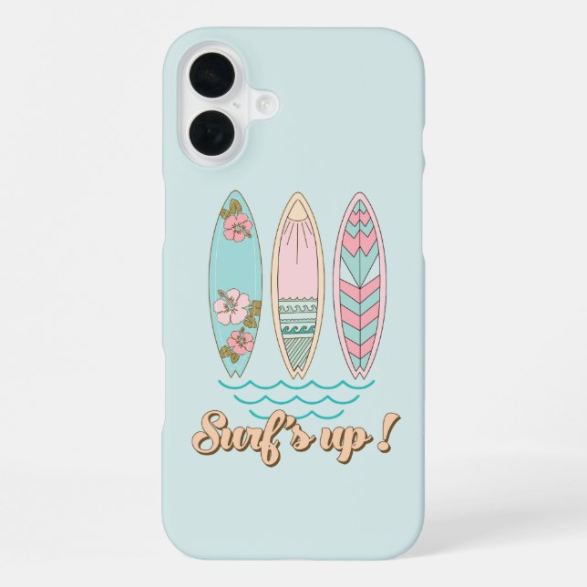 Sommer-Surfstrand iPhone 16 Plus Hülle (Rückseite)