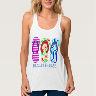 SOMMER-T-SHIRT, SOMMERZEIT, Strand bitte Tank Top
