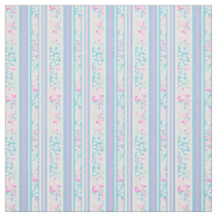Sommer-Tagesblumenstreifen-rosa Himmel-Blau-Weiß Stoff