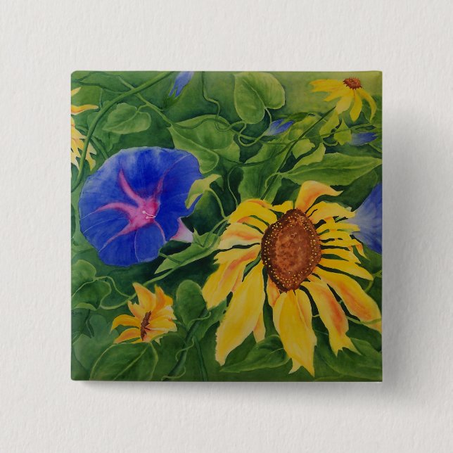 Sommer-Tango-Knopf Button (Vorderseite)