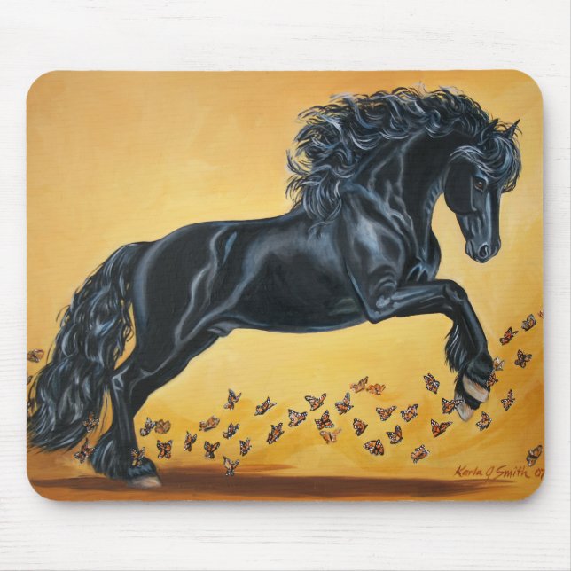 Sommer-Tanz mit Schmetterlingen Mousepad (Vorne)