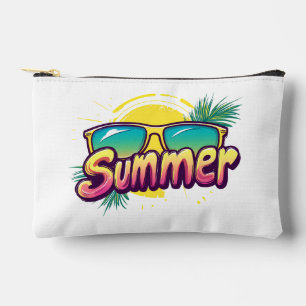 Sommer Text - Farbige Sommer Sonnenbrille Zubehörtasche