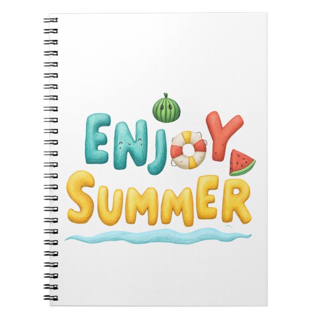 Sommer-Text-Illustration genießen Notizblock (Vorderseite)