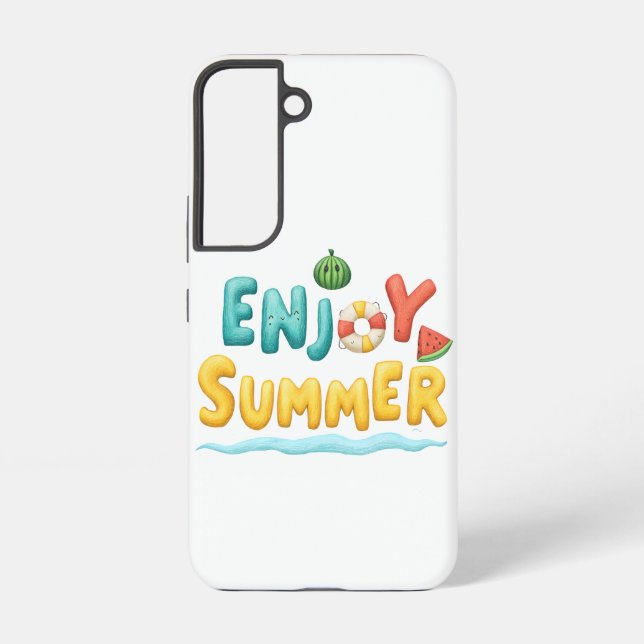 Sommer-Text-Illustration genießen Samsung Galaxy Hülle (Rückseite)