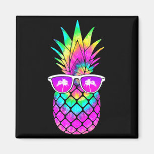 Sommer-Tie-Dye-Ananas-Sonnenbrille Tropisches Obst Magnet
