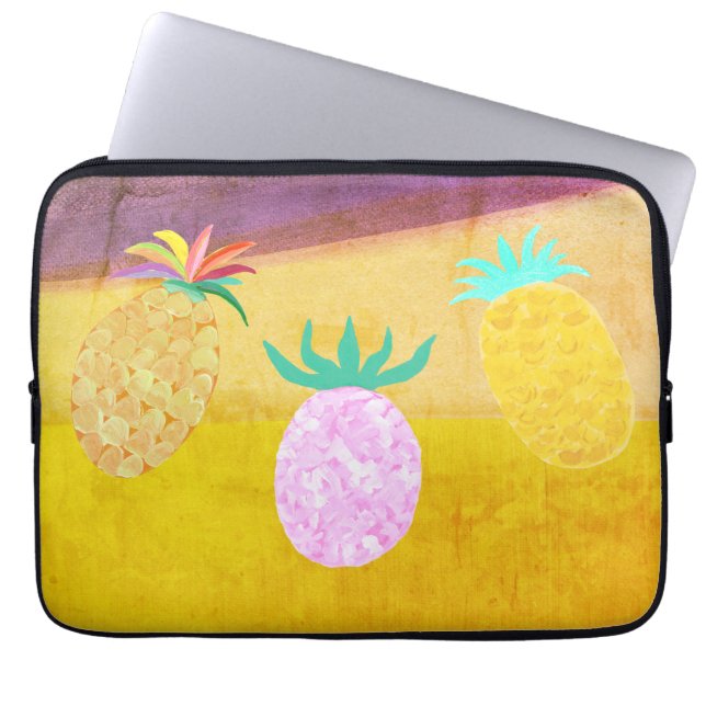 Sommer-Tiki-Ananas-Luau Laptopschutzhülle (Vorderseite)