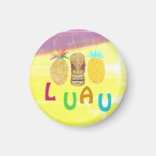 Sommer-Tiki-Ananas-Luau Magnet