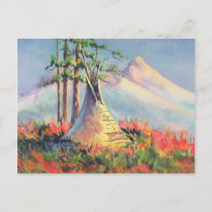 SOMMER TIPI CAMP by SHARON SHARPE Postkarte