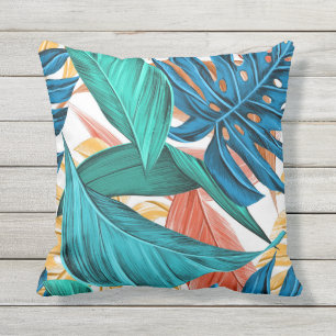 Sommer tropische Flora Kissen