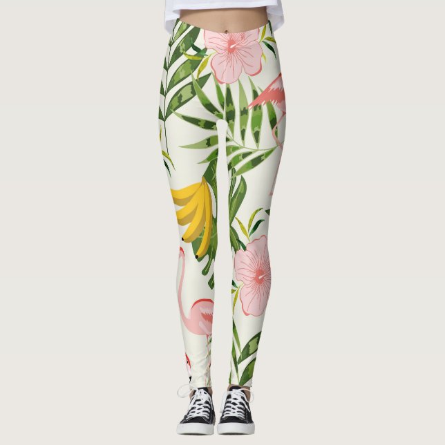 Sommer tropische Leggings (Vorderseite)
