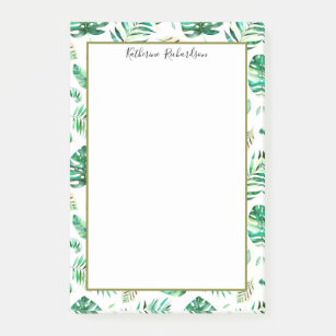 Sommer-tropische Palmblätter personalisiert Post-it Klebezettel