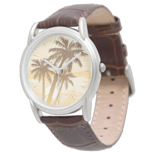 Sommer tropische Palmen Armbanduhr