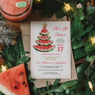 Sommer Tropische Wassermelone Weihnachten im Juli  Einladung