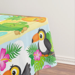 Sommer tropischen Toucan und Flamingo Muster Tischdecke